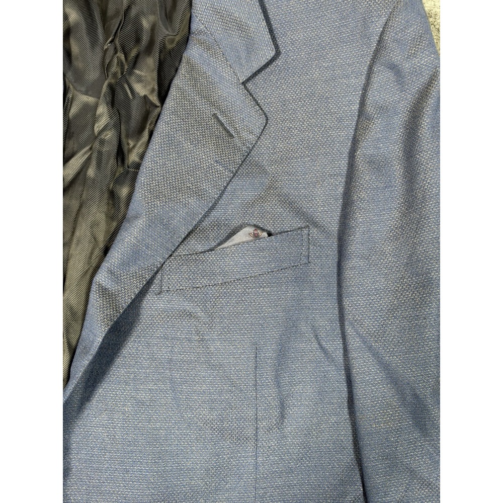 Ermenegildo Zegna 15 Milmil 15 Wool Blazer Sport Coat Mens 44L Blue Italy - Picture 9 of 16